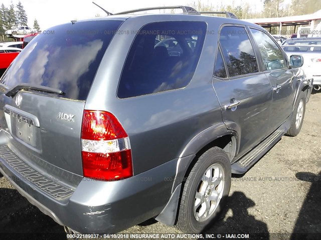 2HNYD18692H521197 - 2002 ACURA MDX TOURING GRAY photo 4