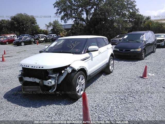 SALVN2BG6DH733831 - 2013 LAND ROVER RANGE ROVER EVOQU PURE WHITE photo 2