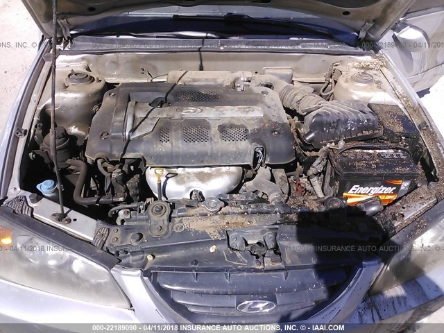 KMHDN46D15U985991 - 2005 HYUNDAI ELANTRA GLS/GT SILVER photo 10