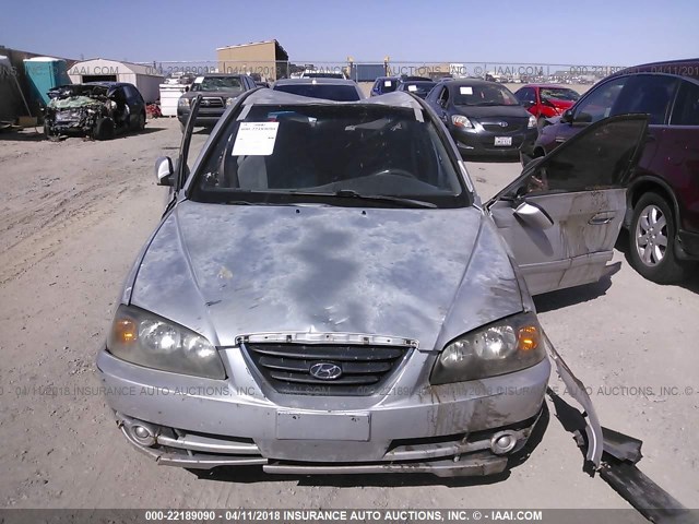 KMHDN46D15U985991 - 2005 HYUNDAI ELANTRA GLS/GT SILVER photo 6