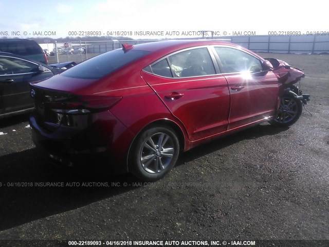 5NPD84LF0HH051286 - 2017 HYUNDAI ELANTRA SE/VALUE/LIMITED RED photo 4