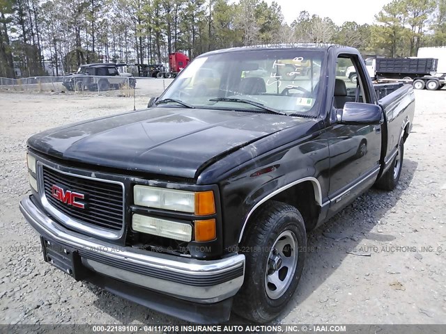 1GTEC14M3TZ540586 - 1996 GMC SIERRA C1500 BLACK photo 2