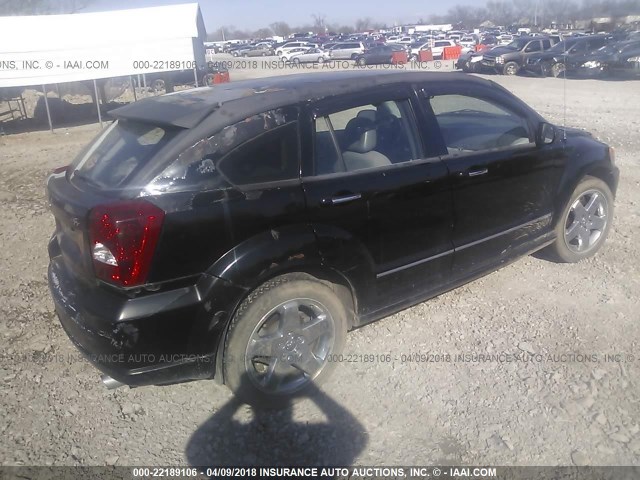 1B3HB78K17D197163 - 2007 DODGE CALIBER R/T BLACK photo 4