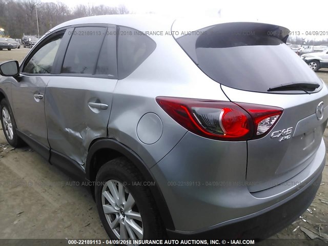 JM3KE4CE9D0169097 - 2013 MAZDA CX-5 TOURING SILVER photo 6