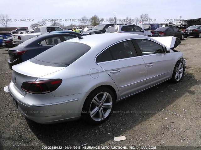 WVWBN7ANXDE524181 - 2013 VOLKSWAGEN CC SPORT SILVER photo 4
