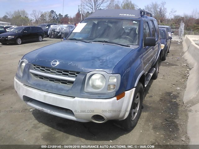 5N1DD28T54C667307 - 2004 NISSAN XTERRA XE BLUE photo 2