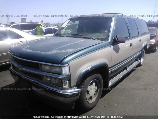 1GNEC16K8PJ360611 - 1993 CHEVROLET SUBURBAN C1500 Champagne photo 2