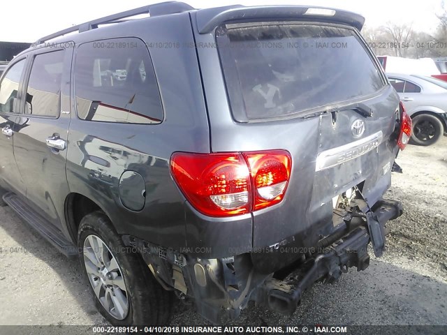 5TDBY68A28S012841 - 2008 TOYOTA SEQUOIA LIMITED GRAY photo 6