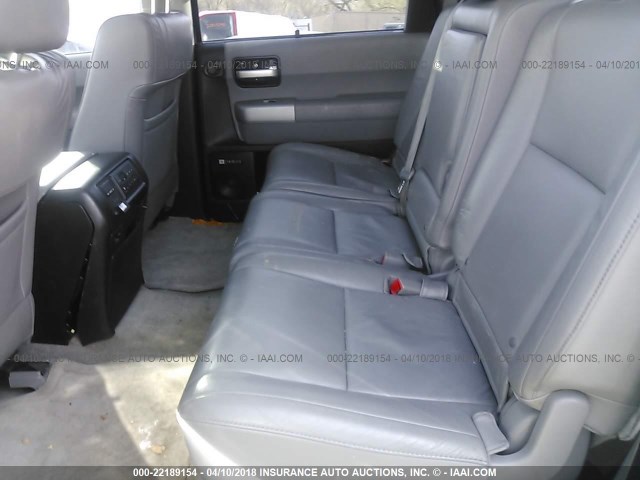 5TDBY68A28S012841 - 2008 TOYOTA SEQUOIA LIMITED GRAY photo 8