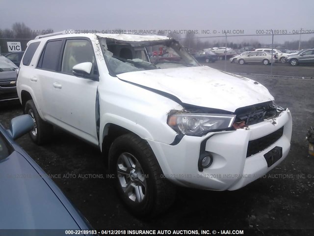 JTEBU5JR9E5191477 - 2014 TOYOTA 4RUNNER SR5/LIMITED/TRAIL WHITE photo 1