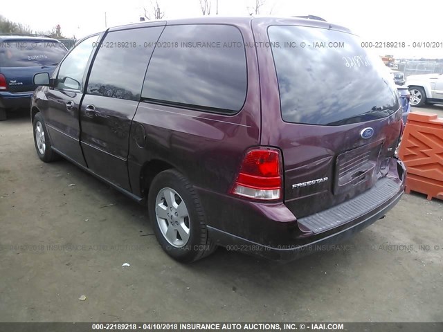 2FMZA51626BA25652 - 2006 FORD FREESTAR SE MAROON photo 3