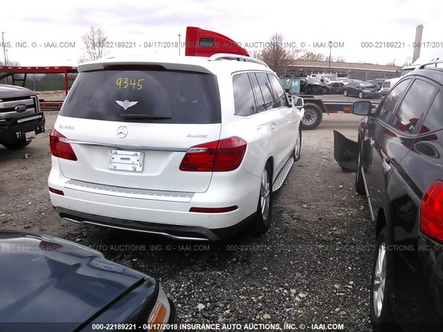 4JGDF7CE9EA322441 - 2014 MERCEDES-BENZ GL 450 4MATIC WHITE photo 4