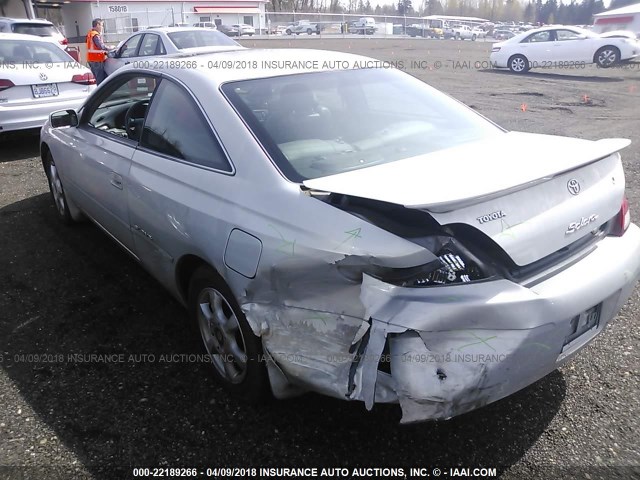 2T1CF28P1YC344818 - 2000 TOYOTA CAMRY SOLARA SE/SLE ვერცხლისფერი ფოტო 3