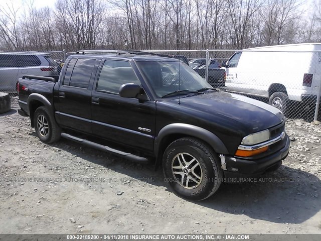 1GCDT13X73K143690 - 2003 CHEVROLET S TRUCK S10 BLACK photo 1