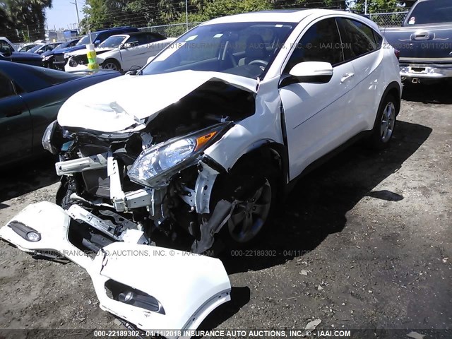 3CZRU5H53HM719786 - 2017 HONDA HR-V EX WHITE photo 2