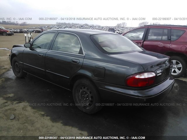 1YVGF22C025261385 - 2002 MAZDA 626 LX GREEN photo 3