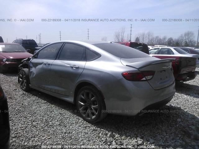 1C3CCCBB7GN134722 - 2016 CHRYSLER 200 S SILVER photo 3