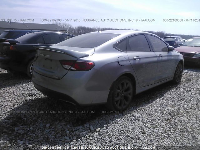 1C3CCCBB7GN134722 - 2016 CHRYSLER 200 S SILVER photo 4