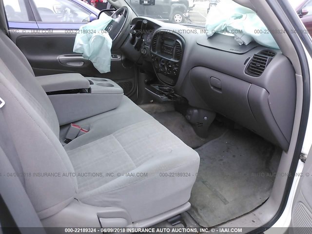 5TBRT34193S379609 - 2003 TOYOTA TUNDRA ACCESS CAB SR5 WHITE photo 5