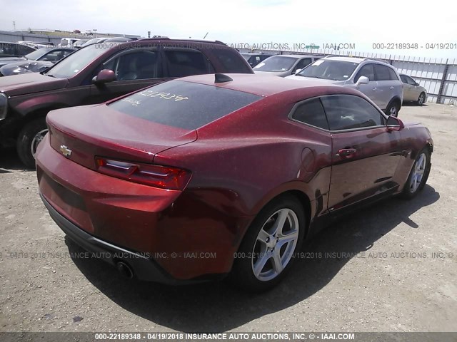 1G1FB1RSXG0148058 - 2016 CHEVROLET CAMARO LT RED photo 4