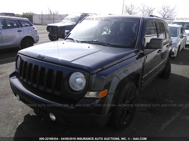 1C4NJPBA8ED691392 - 2014 JEEP PATRIOT SPORT Dark Blue photo 2