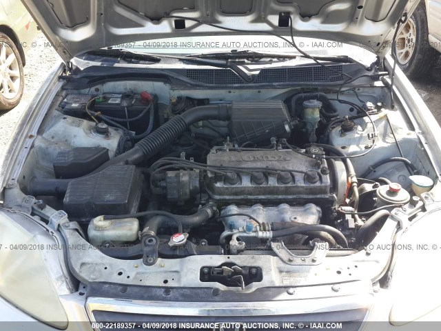 2HGEJ6612YH573254 - 2000 HONDA CIVIC SE SILVER photo 10