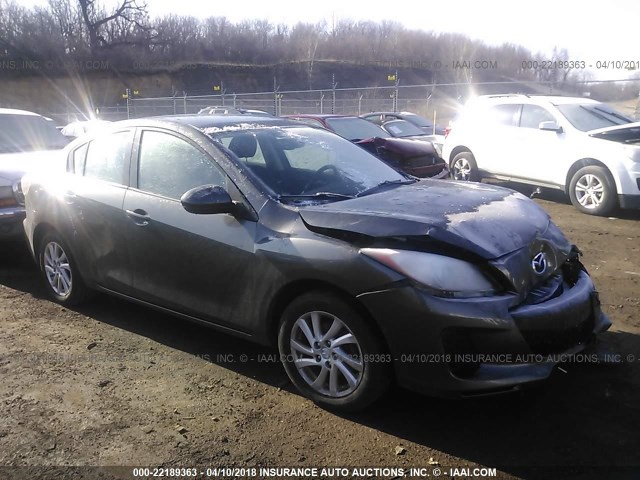 JM1BL1V73C1576580 - 2012 MAZDA 3 I GRAY photo 1