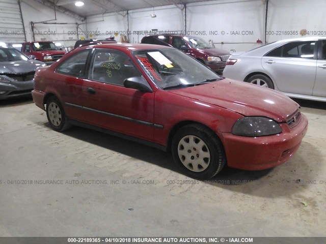 1HGEJ622XWL035724 - 1998 HONDA CIVIC DX RED photo 1