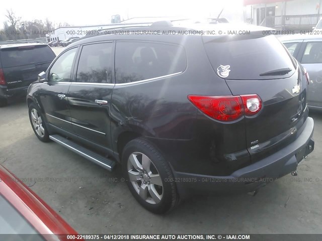 1GNKVLED2BJ416711 - 2011 CHEVROLET TRAVERSE LTZ BLACK photo 3