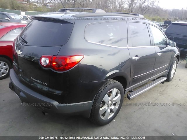 1GNKVLED2BJ416711 - 2011 CHEVROLET TRAVERSE LTZ BLACK photo 4