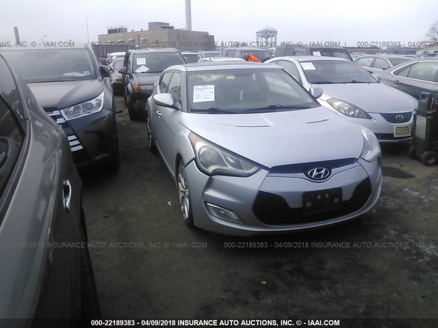 KMHTC6AD6CU037247 - 2012 HYUNDAI VELOSTER SILVER photo 1