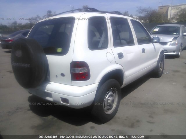 KNDJB7232X5605956 - 1999 KIA SPORTAGE WHITE photo 4