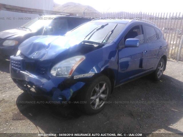 JN8AS58V08W129459 - 2008 NISSAN ROGUE S/SL BLUE photo 2