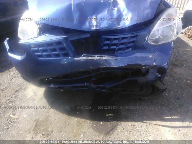 JN8AS58V08W129459 - 2008 NISSAN ROGUE S/SL BLUE photo 6