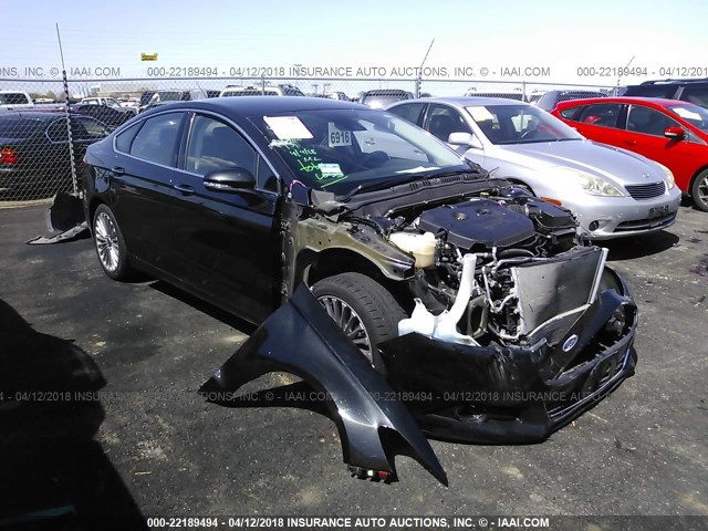 3FA6P0K9XFR119187 - 2015 FORD FUSION TITANIUM BLACK photo 1