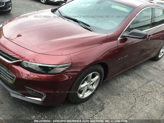 1G1ZB5ST1GF308803 - 2016 CHEVROLET MALIBU LS მუქწითელი ფოტო 2