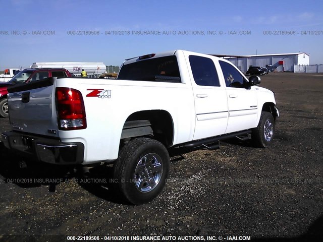 3GTP2VE33BG150174 - 2011 GMC SIERRA K1500 SLE WHITE photo 4