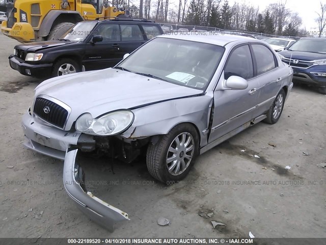 KMHWF35H84A011848 - 2004 HYUNDAI SONATA GLS/LX SILVER photo 2