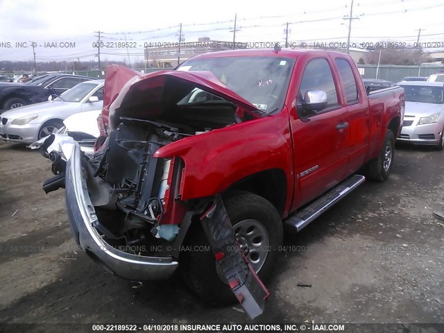 2GTEK19J081113903 - 2008 GMC SIERRA K1500 RED photo 2