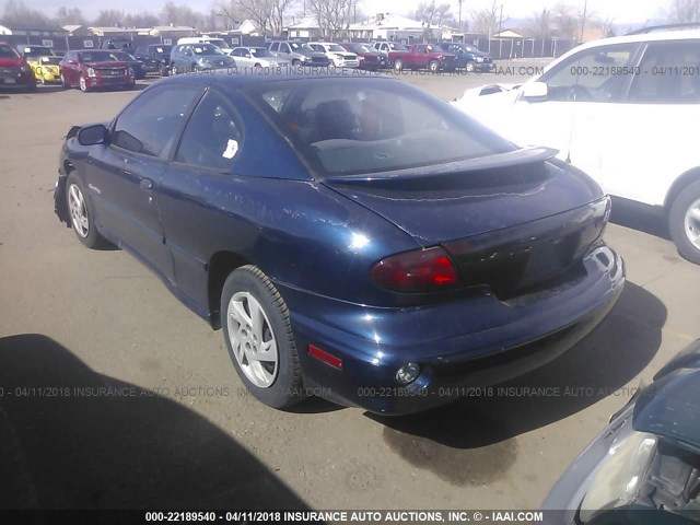 1G2JB124527237117 - 2002 PONTIAC SUNFIRE SE BLUE photo 3