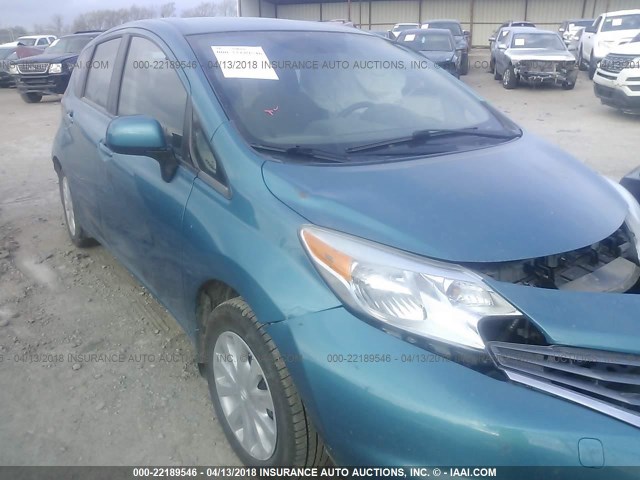 3N1CE2CP9EL409291 - 2014 NISSAN VERSA NOTE S/S PLUS/SV/SL TEAL photo 1