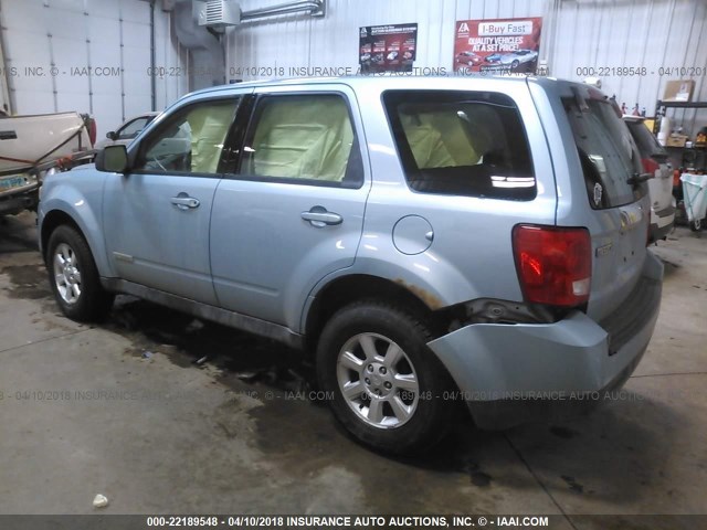 4F2CZ02Z38KM08166 - 2008 MAZDA TRIBUTE I BLUE photo 3