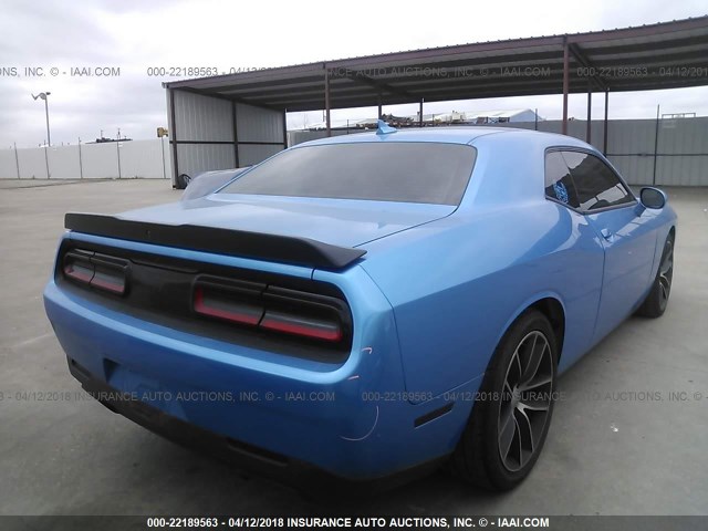 2C3CDZFJ5GH255436 - 2016 DODGE CHALLENGER R/T SCAT PACK BLUE photo 4