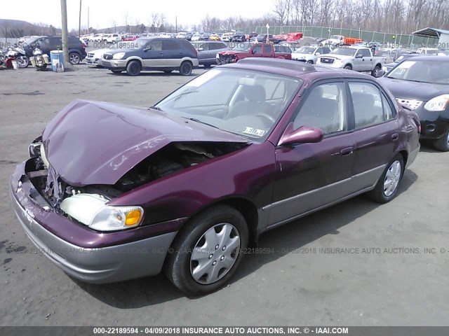 2T1BR18E5WC056664 - 1998 TOYOTA COROLLA VE/CE/LE MAROON photo 2