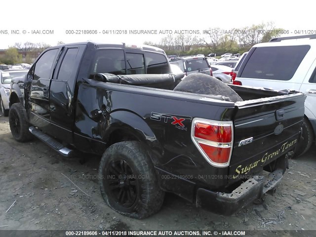 1FTEX1EW4AFB07944 - 2010 FORD F150 SUPER CAB BLACK photo 3