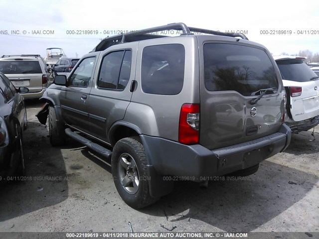 5N1ED28Y23C687707 - 2003 NISSAN XTERRA XE/SE BEIGE photo 3