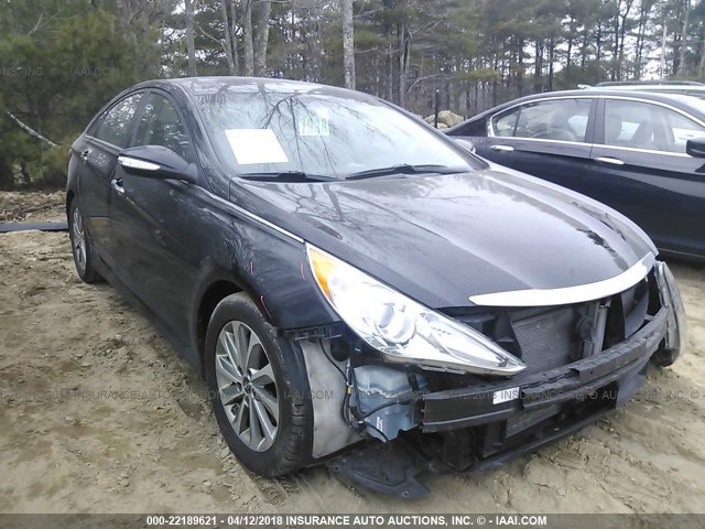 5NPEC4AB4EH935567 - 2014 HYUNDAI SONATA SE/LIMITED GRAY photo 1