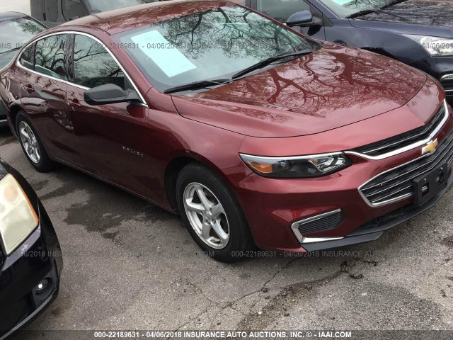 1G1ZB5ST3GF260009 - 2016 CHEVROLET MALIBU LS მუქწითელი ფოტო 1