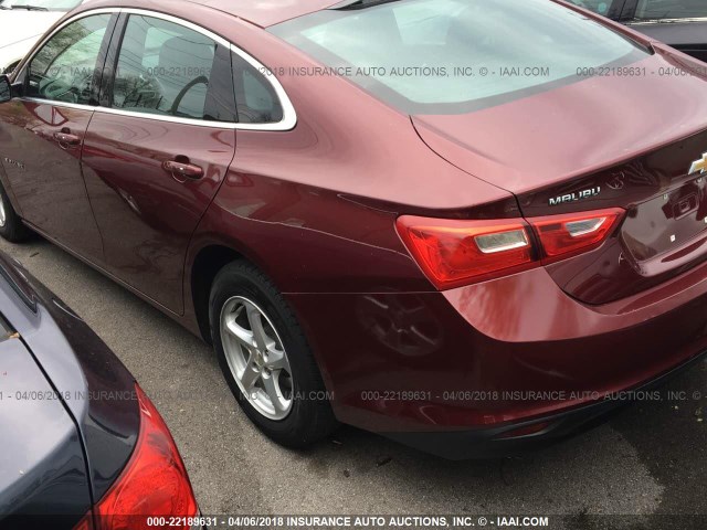 1G1ZB5ST3GF260009 - 2016 CHEVROLET MALIBU LS მუქწითელი ფოტო 3