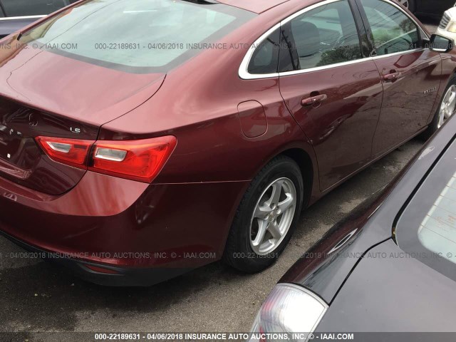 1G1ZB5ST3GF260009 - 2016 CHEVROLET MALIBU LS მუქწითელი ფოტო 4